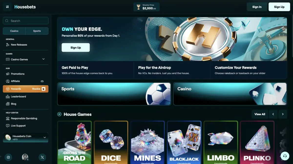 Housebets Casino: Explore the Platform image 2